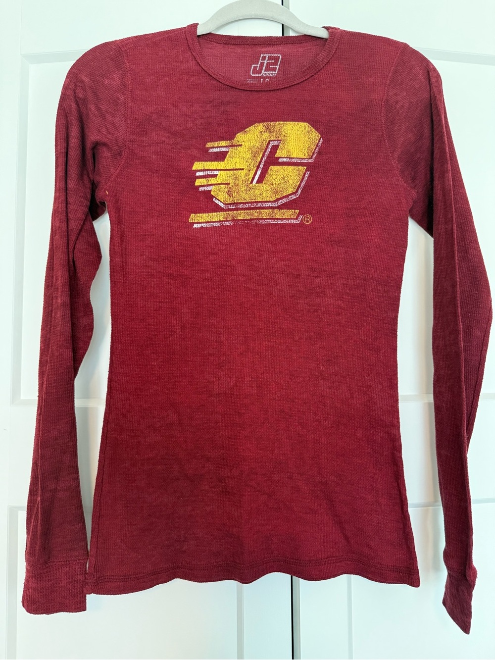 Central Michigan Maroon Long Sleeve Graphic Tee - Women's